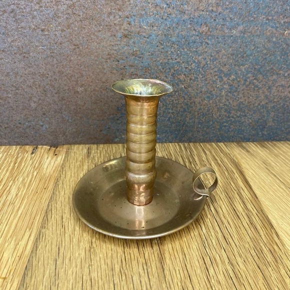Copper Taper Candlestick Holder - Picture 2 of 3